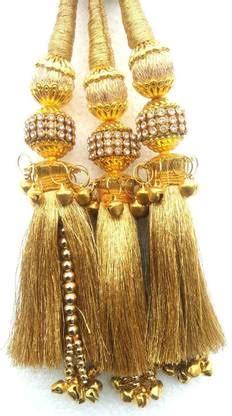 ONEX Paranda Parandi Braid Tassles Hair Accessory (Golden) Braid ...