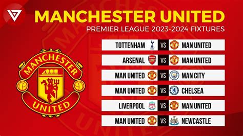 MANCHESTER UNITED FIXTURES PREMIER LEAGUE 2023/24 | EPL Fixtures 2023 ...