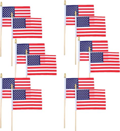 Amazon.com : 50 Pcs USA Stick Flags, 5x8 Inch Small Small American ...
