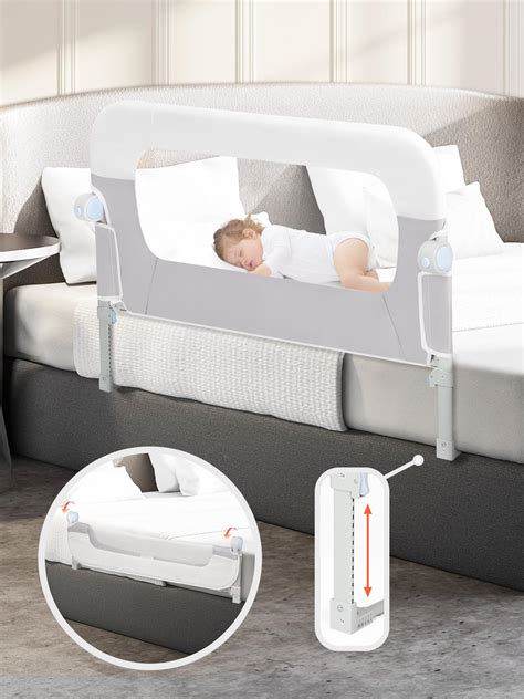 Amazon.com: BABELIO Bed Rail for Toddlers, 43" Wide Swing Down ...