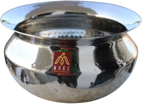 Buy JGS Stainless Steel 8000 ML Approx Heavy Base Degchi for Home and ...