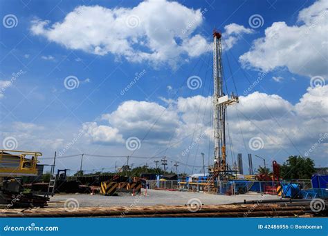 Land Drilling Rig in Yard stock photo. Image of petroleum - 42486956
