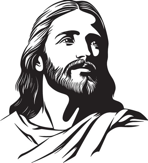 Jesus Christ outline black illustration 55706016 Vector Art at Vecteezy