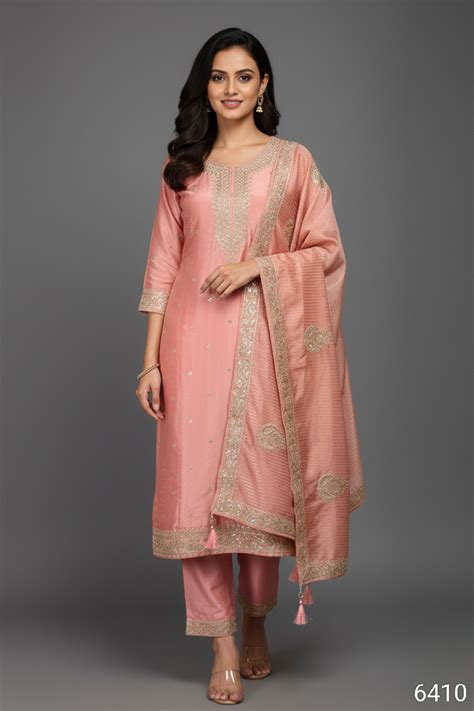Peach Colour Pant Set(LE-WPNS_6410) – Carron Clothing
