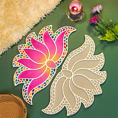 Lakshmi Rangoli Design - Island Rangoli Template – islandrangoli