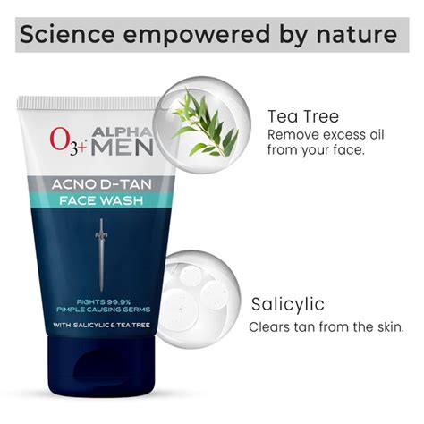O3+ Alpha Men Acno D-Tan Face Wash 100ml | Acne & Tan Removal | Deep ...
