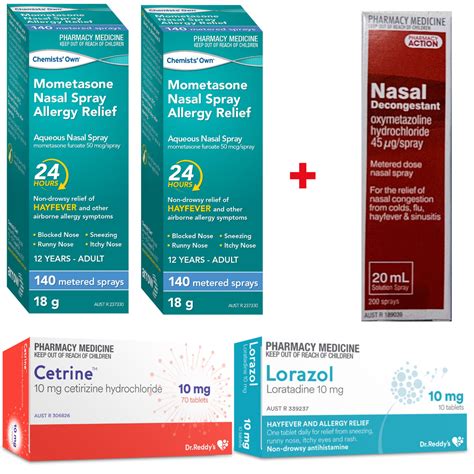 2x Mometasone (140 Dose) + Decongestant Nasal Spray + 70x Cetirizine 1 – Allied Pharmacy Group ...