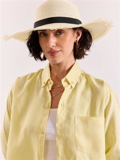 Buy Butter Yellow Irish Linen Shirt Online at Best Price | 5Feet11