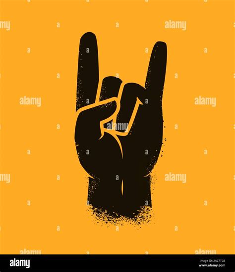 Rock hand sign concert hi-res stock photography and images - Alamy