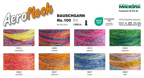 Madeira mahuline niit Aeroflock Nr.100 1000m: värviline oranž ...