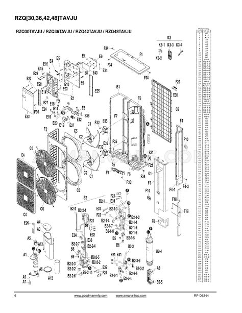 Daikin 1311195 Parts List
