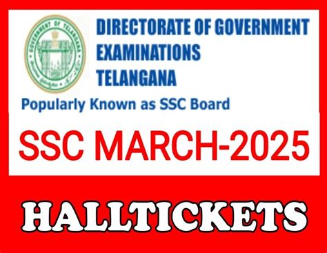 TG SSC MARCH-2025 HALLTICKETS