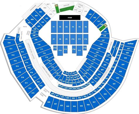 Great American Ball Park Seating Chart with Seat Numbers and Rows