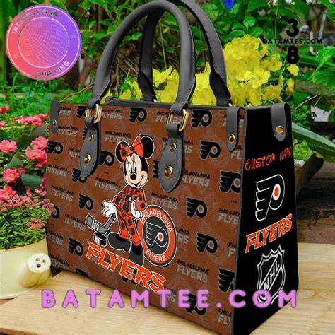 Philadelphia Flyers Minnie Mouse Women Leather Hand Bag - Batamtee Shop - Threads & Totes: Your ...