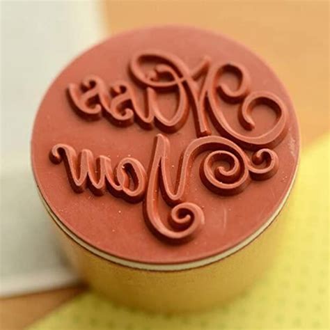 Oytra 6 Pc Wooden Round Block Word Stamps