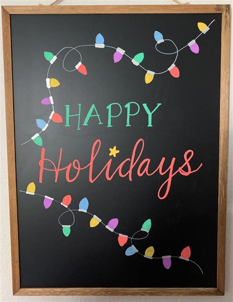 Easy diy christmas chalkboard with chalk pens – Artofit