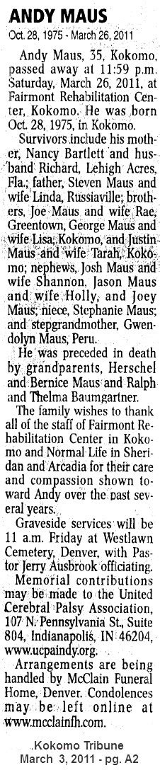 2011 Kokomo Tribune Obituaries - Kokomo, In