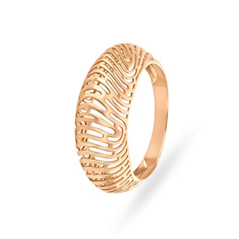 Sleek Jali Work Gold Ring