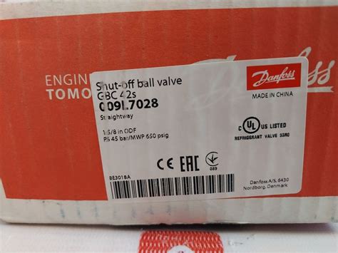 Danfoss Gbc 42S Shut-off Ball Valve 650 Psig – Aeliya Marine Tech®