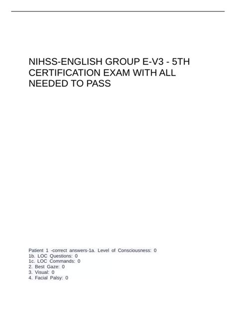NIHSS-English Group E-V3 - 5th Certification - NIHSS-English Group E-V3 ...