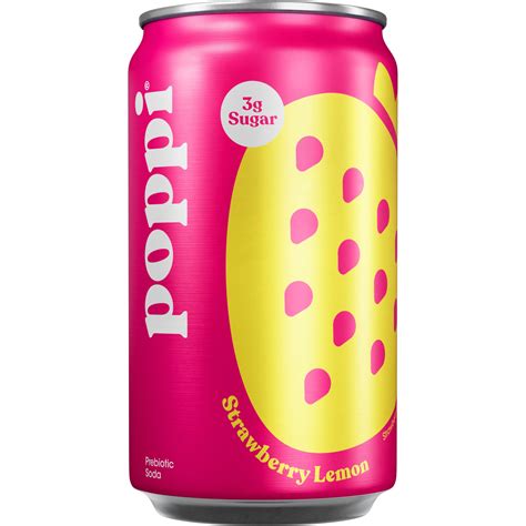 poppi, Strawberry Lemon Flavored, Prebiotic Soda - SmartLabel™