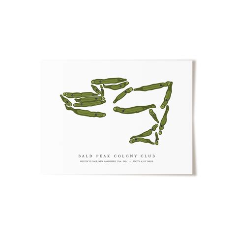 Bald Peak Colony Club | Golf Course Map