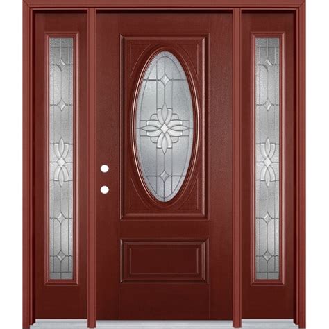 Masonite Laurel 64-in x 80-in Wood 3/4 Lite Right-Hand Inswing ...