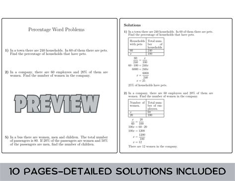 Percentage Word Problems
