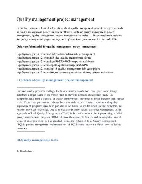 Image result for What Is the Quality Management Process Model