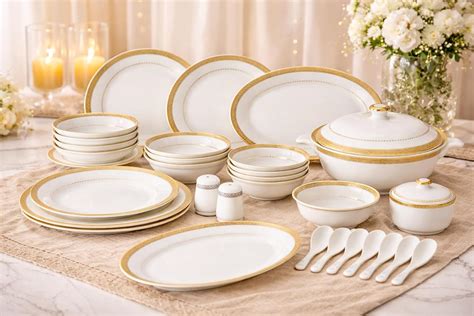 RAGYULA Premium Fine Bone China Dinner Set 37 Pieces – Designer ...