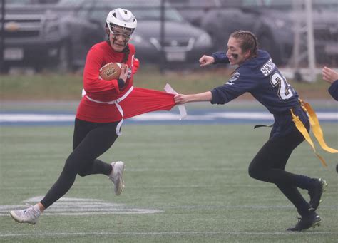 Needham High seniors top Wellesley in low-scoring Powder Puff football ...