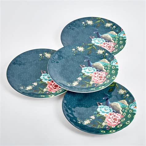 Buy Corsica Set of 4 Melamine Floral Print Side Plates - 19cm from ...