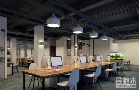 办公空间500平米装修案例_效果图 - 时尚简约现代工业风办公室 - 设计本