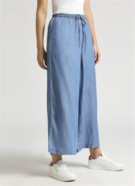 Relaxed Fit Elasticated Waist Denim Pants | Pepe Jeans India