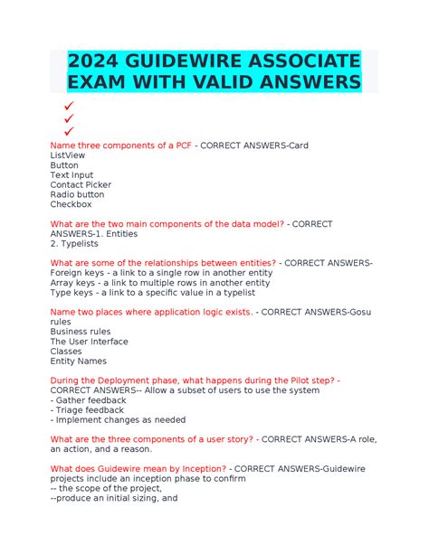 Guidewire Associate Exam with Valid Answers: A Comprehensive Guide to ...