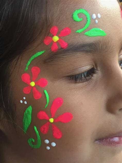 Flower Face Paint Cheek