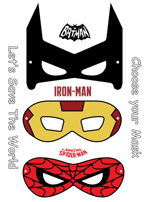 Superhero Mask Printable