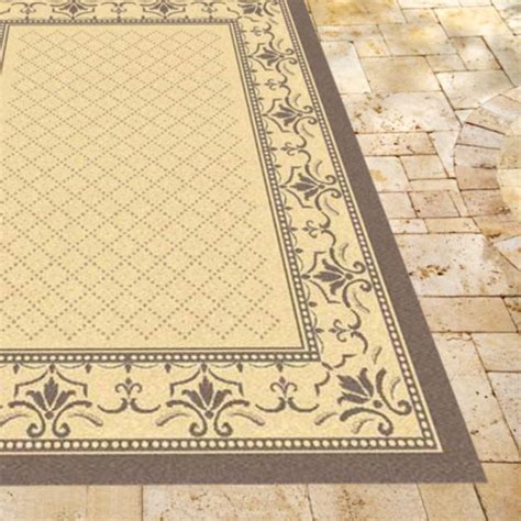 Diamond Outdoor Rug in Natural & Brown | Grandin Road