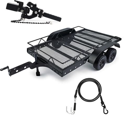 Amazon.com: AMK Metal 1/10 Scale RC Trailer for Hauling Behind Cars ...
