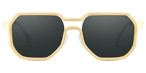 Men's Geometric Glasses in Metal Color