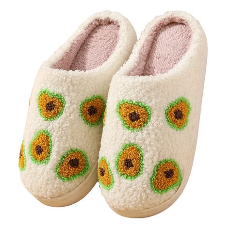 Chenyee Womens Mens Fuzzy Slippers Memory Foam Cute Cartoon Plush Warm ...