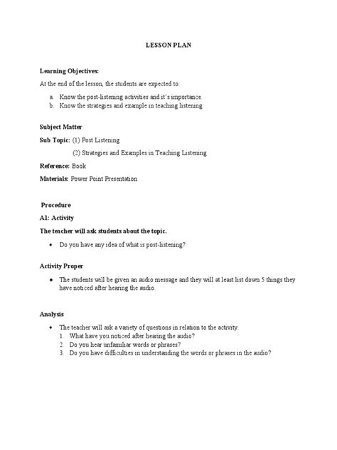 Image result for Examples of Good Lesson Plans