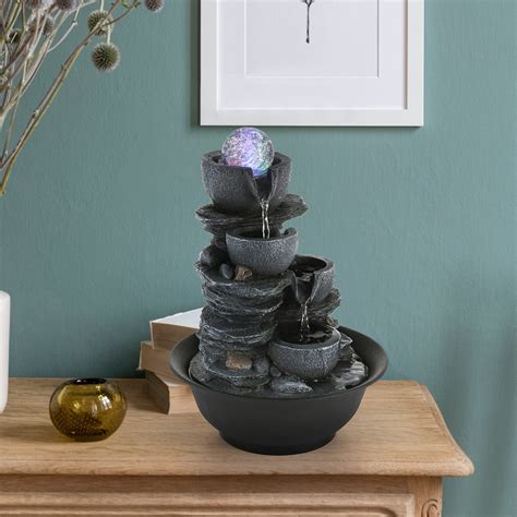 Snapklik.com : Dyna-Living Tabletop Water Fountain Indoor Waterfalls ...