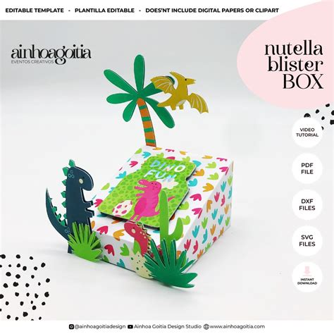Buy Nutella Blister Box Digital Template SVG With Video Tutorial ...