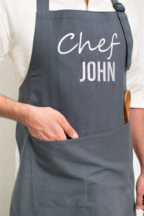 Personalized Embroidered Chef Apron With Custom Name for Him, Father's ...