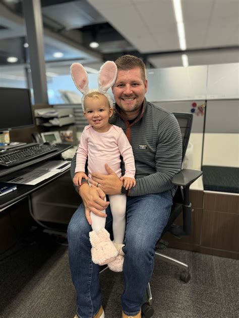 Last week this little bunny got to visit “dada’s wohk” and trick or ...