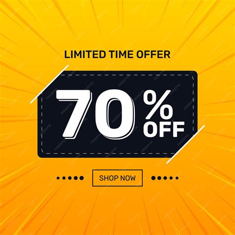 Premium Vector | 70 off limited time offer super discount discount ...