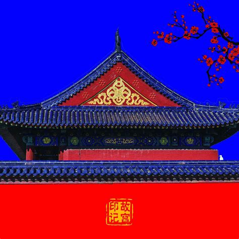 新中式古典中国红故宫印象红城墙装饰画|纯艺术|装置|小艾设计525 - 原创作品 - 站酷 (ZCOOL)