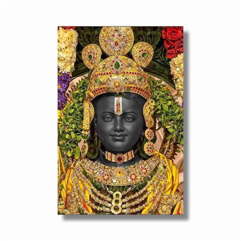 SAF Ram lalla ayodhya model canvas painting with frame | Premium canvas ...