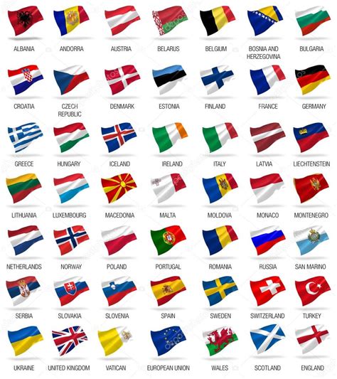 Europe Countries Flags 的图像结果